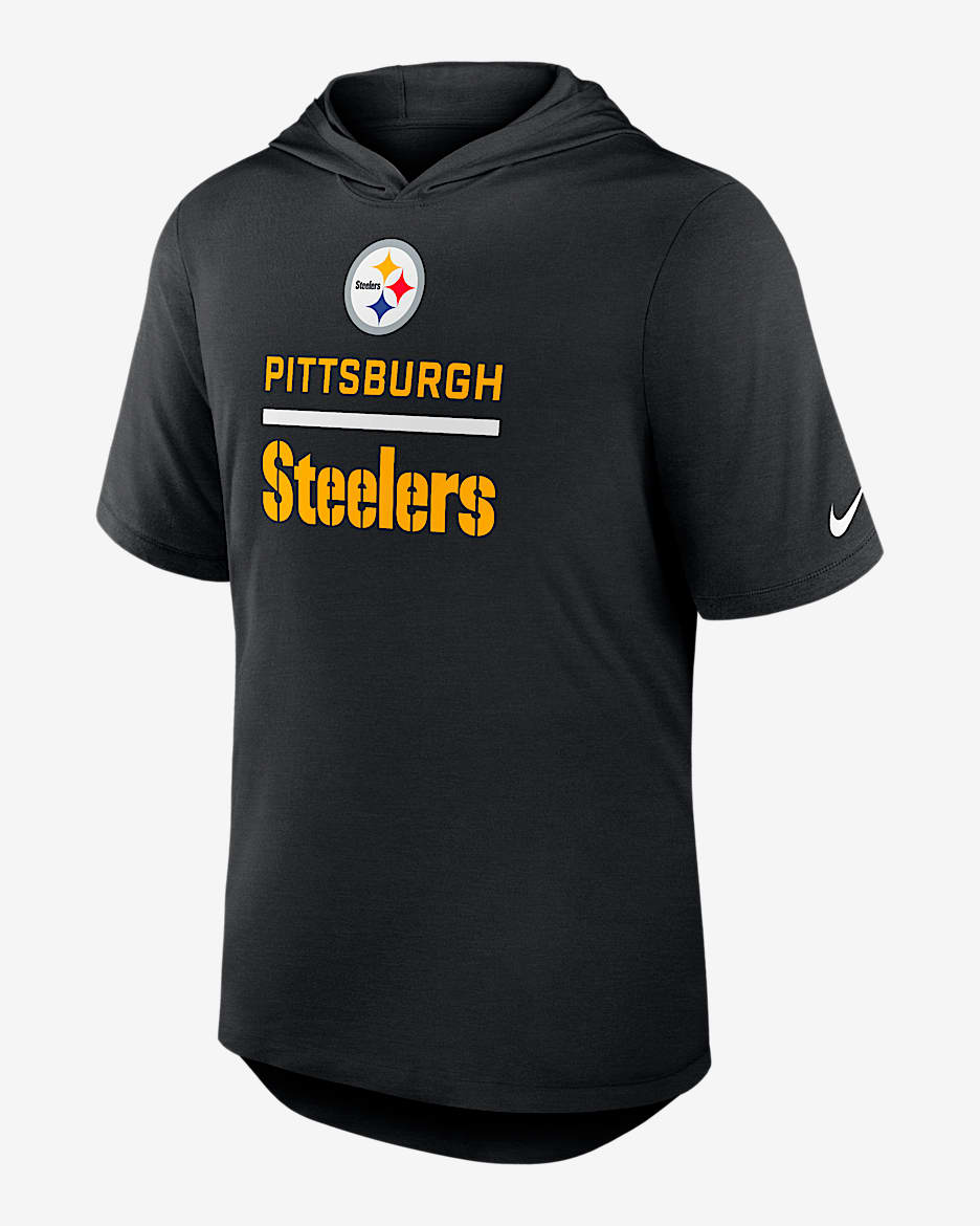 Pittsburgh Steelers Men's Nike Dri-FIT NFL Hooded T-Shirt - Black