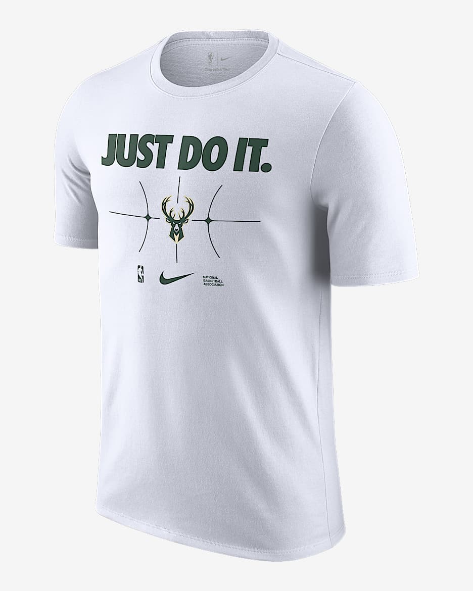 Playera Nike de la NBA para hombre Milwaukee Bucks Essential - Blanco