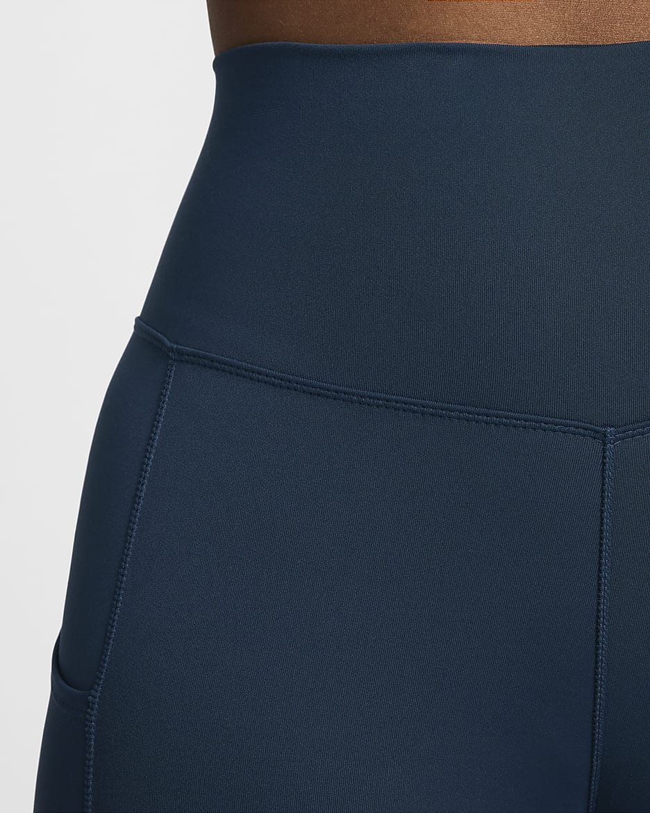 Nike One Women's High-Waisted 7/8 Leggings with Pockets - Armory Navy/Black