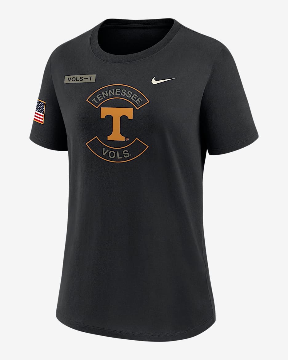Tennessee Military Appreciation Women's Nike Dri-FIT College T-Shirt - Black