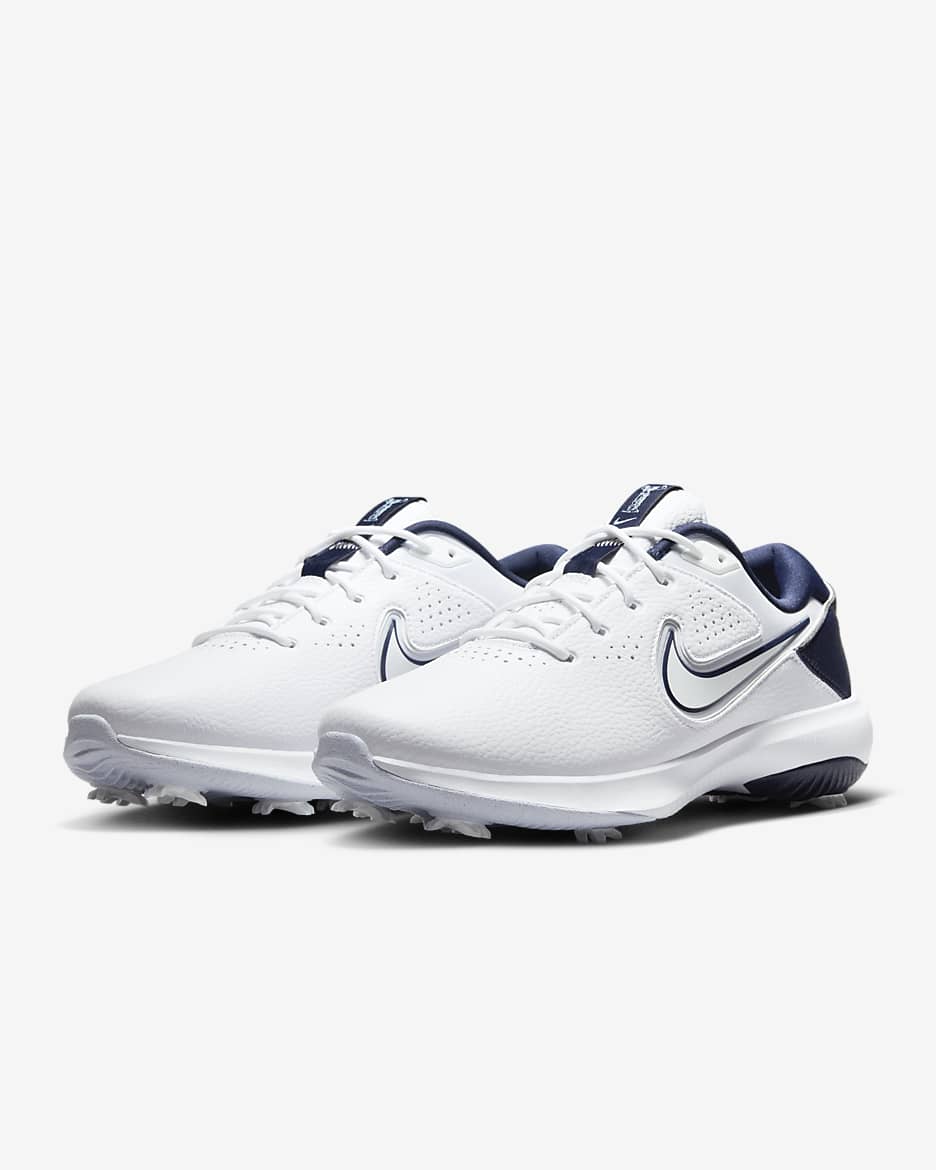 Sapatilhas de golfe Nike Victory Pro 3 para homem - Branco/Obsidian/Azul Aquarius/Cinzento Football