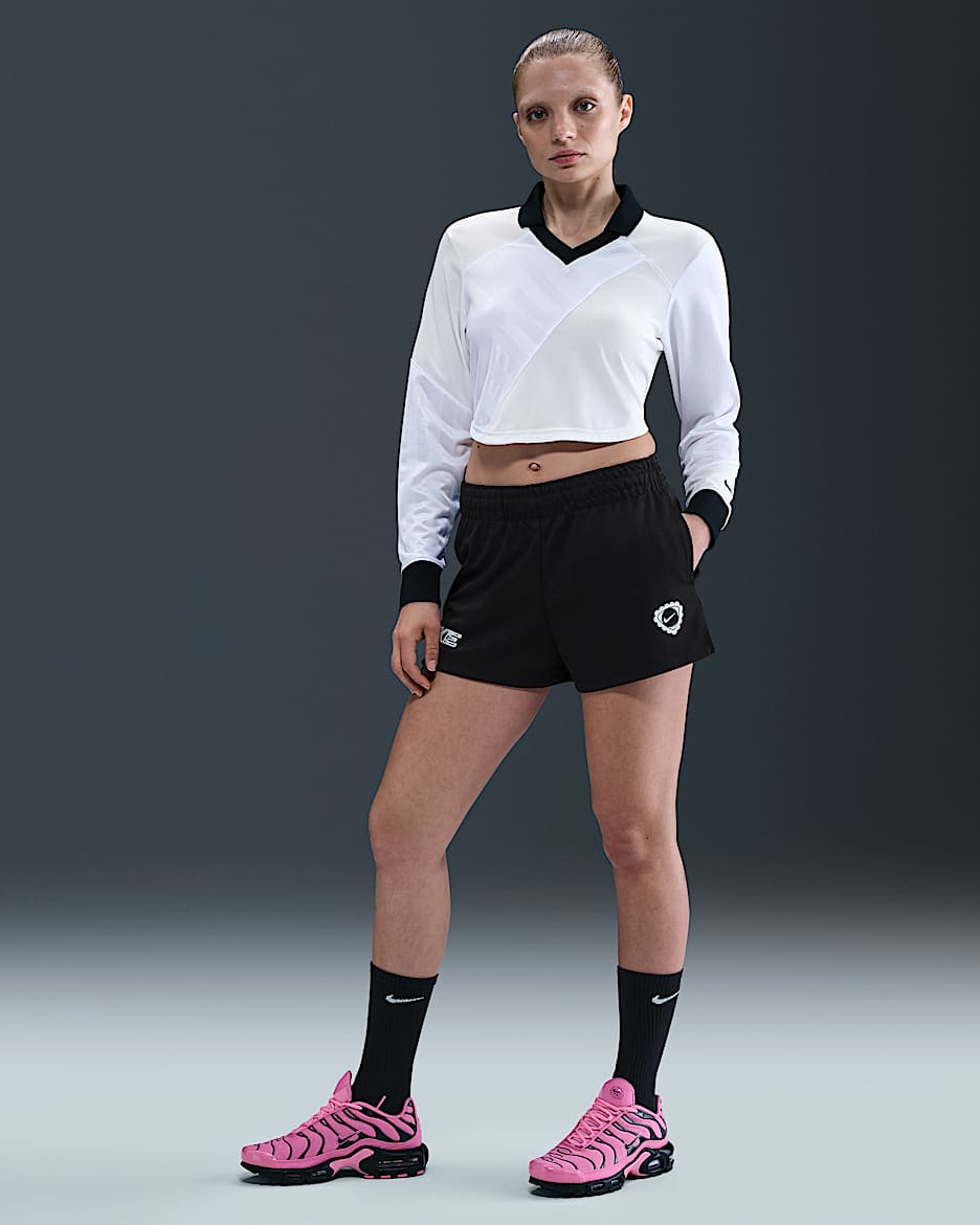 Short Nike Sportswear pour Femme - Noir/Blanc