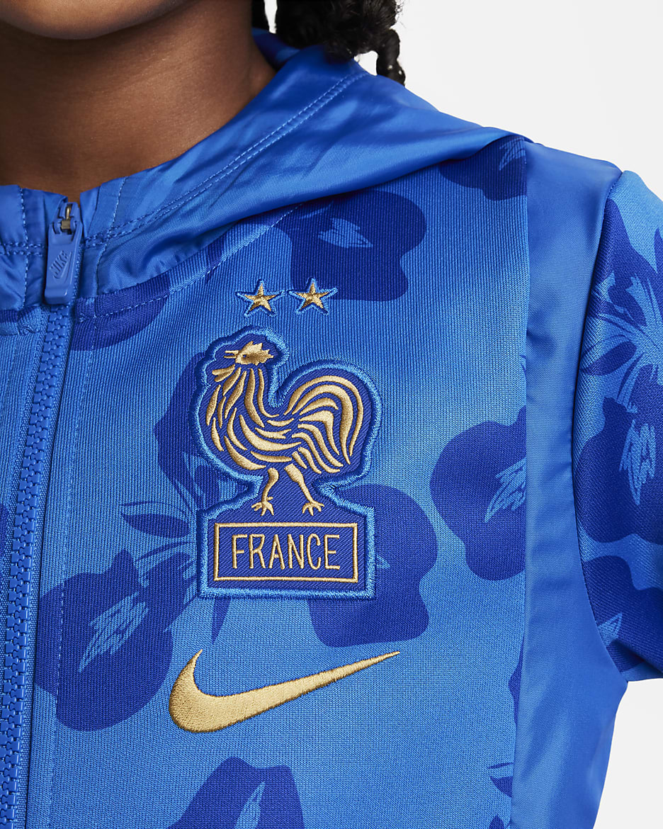 FFF Older Kids' Nike Football Woven Tracksuit - Royal Blue/Royal Blue/Bright Blue/Club Gold