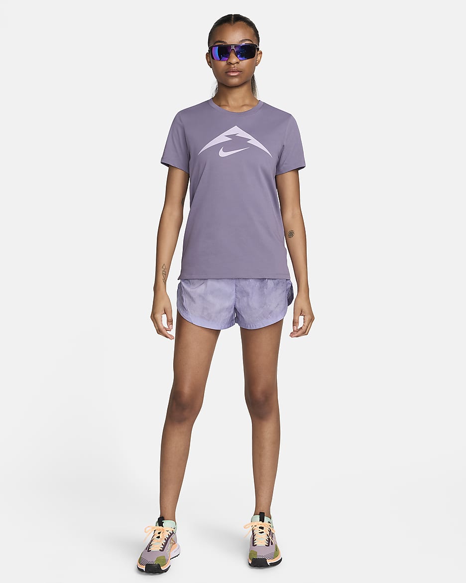 Nike Trail Women's Repel Mid-Rise 8cm (approx.) Brief-Lined Running Shorts - Lilac Bloom/Court Purple/Court Purple