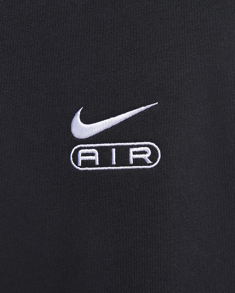 Nike Air Women's Over-Oversized Crew-Neck French Terry Sweatshirt - Black/White