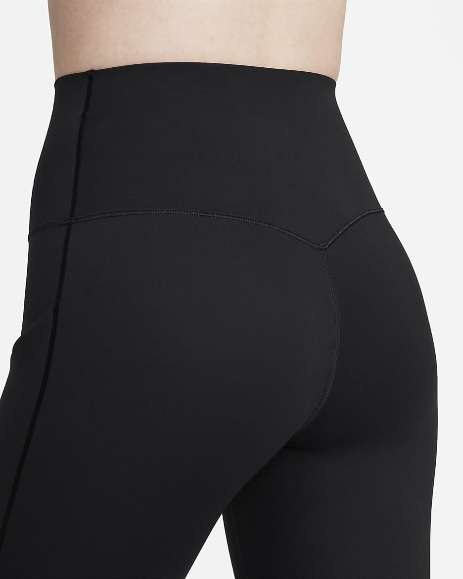 Nike Universa Women's Medium-Support High-Waisted Leggings with Pockets - Black/Black