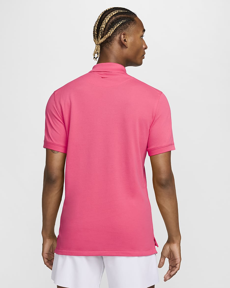 Polo coupe slim The Nike Polo Rafa pour Homme - Aster Pink/Blanc