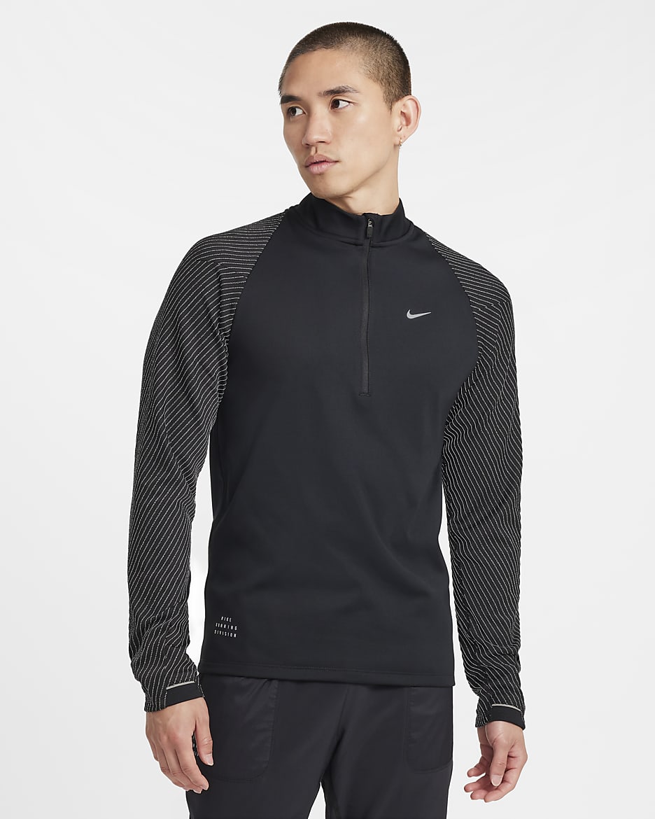 Nike Element Running Division Men's Dri-FIT 1/2-Zip Running Top - Black