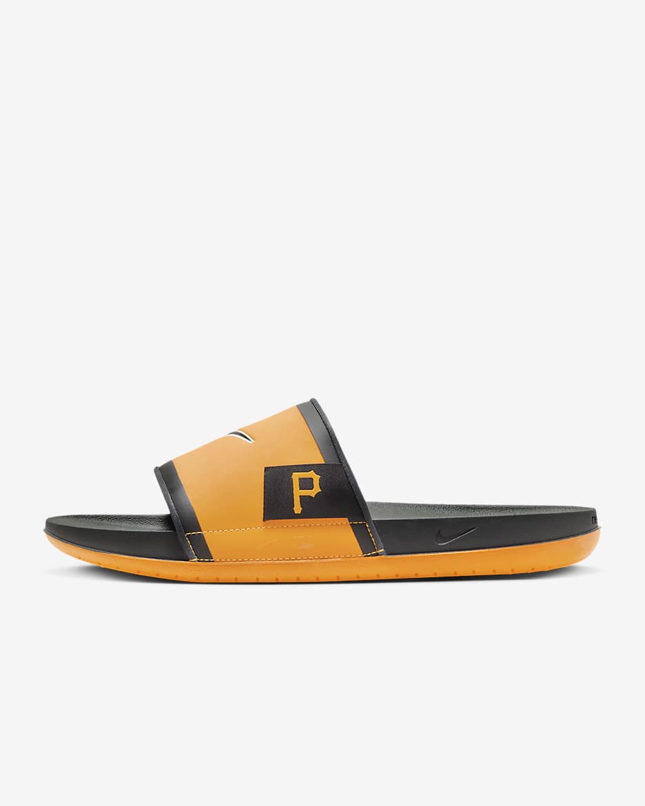 Nike Offcourt (Pittsburgh Pirates) Offcourt Slides - Sundown/Dark Smoke Grey/Black