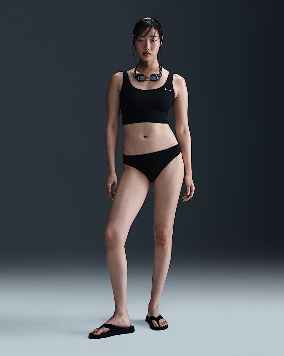 Parte de abajo de bikini estilo hipster para mujer Nike Swim Essential - Negro