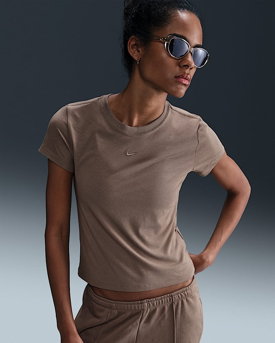Nike Sportswear Chill Knit Women's T-shirt - Mink Brown/Mink Brown