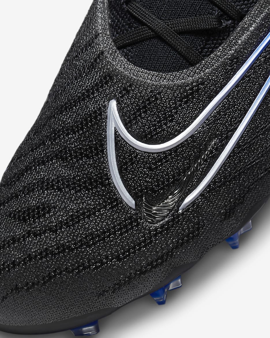 Nike Phantom GX Elite Firm-Ground Low-Top Soccer Cleat - Black/Hyper Royal/Chrome