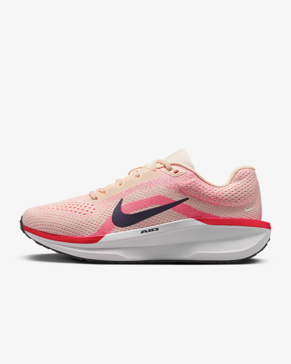 Nike Winflo 11 Women's Road Running Shoes - Crimson Tint/Hot Punch/Pale Ivory/Dark Raisin