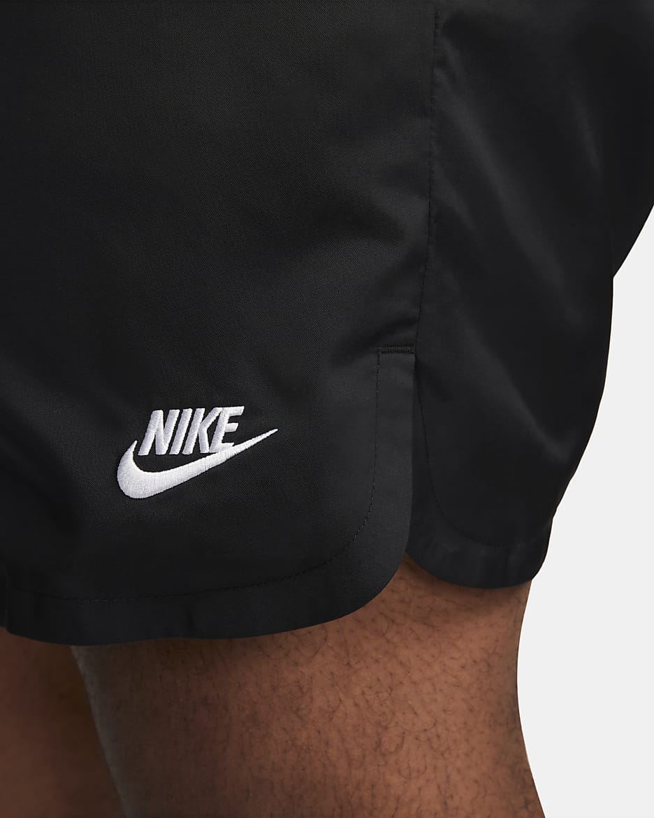 Shorts de ajuste relajado de tejido Woven forrados para hombre Nike Sportswear Sport Essentials - Negro/Blanco