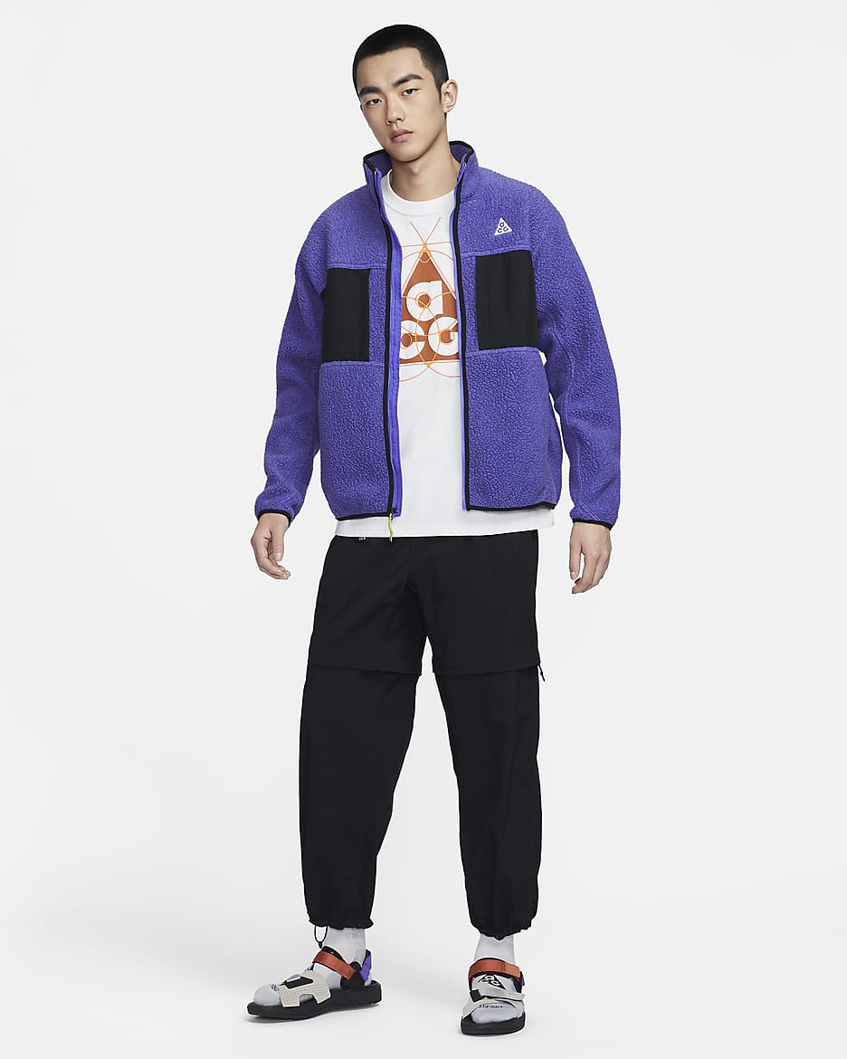 Nike ACG "Arctic Wolf" Men's Full-Zip Top - Persian Violet/Black/Summit White