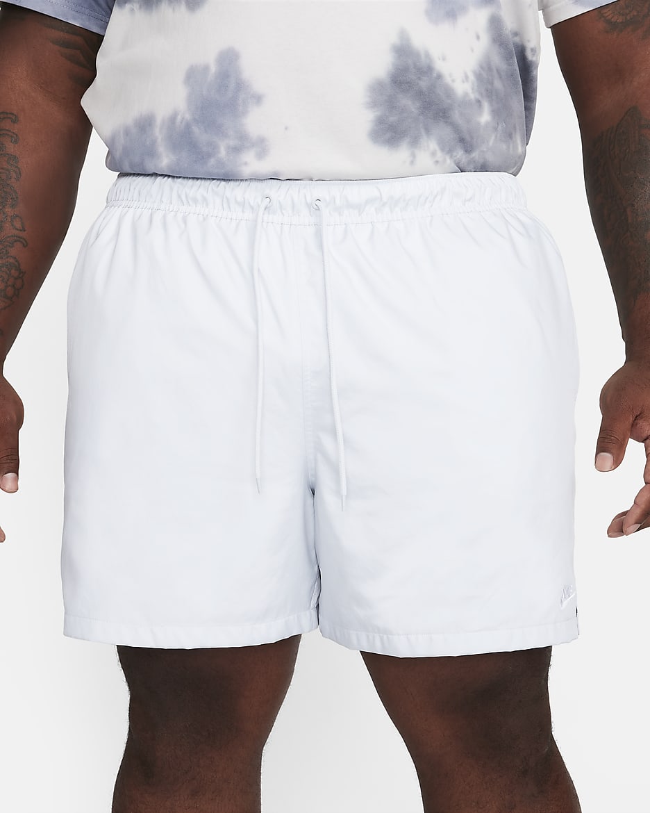 Nike Club Men's Woven Flow Shorts - Pure Platinum/White