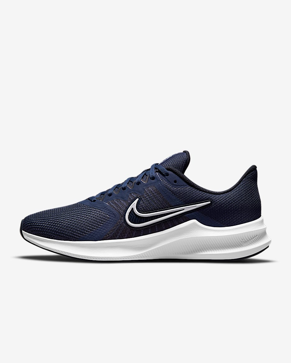 Nike Downshifter 11 Herren-Laufschuh - Midnight Navy/Dark Obsidian/Weiß