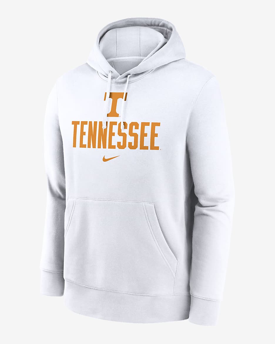 Tennessee Volunteers Primetime Club Campus Men's Nike College Pullover Hoodie - White