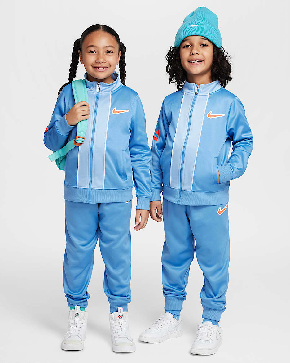 Conjunto deportivo para niños talla pequeña Nike Dri-FIT E1D1 - Azul extremo