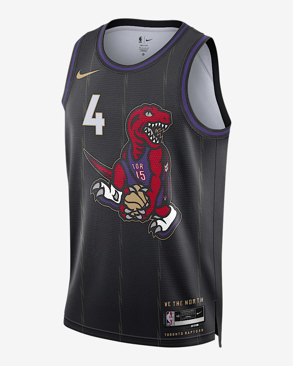 Jersey Nike Dri-FIT de la NBA Swingman para hombre Scottie Barnes Toronto Raptors 2024/25 City Edition - Negro