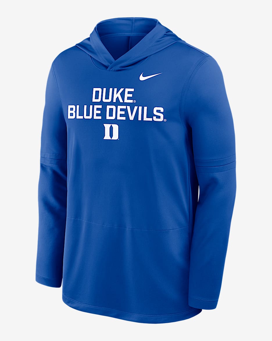 Duke Sideline Men's Nike Dri-FIT College Long-Sleeve Hooded Top - Royal