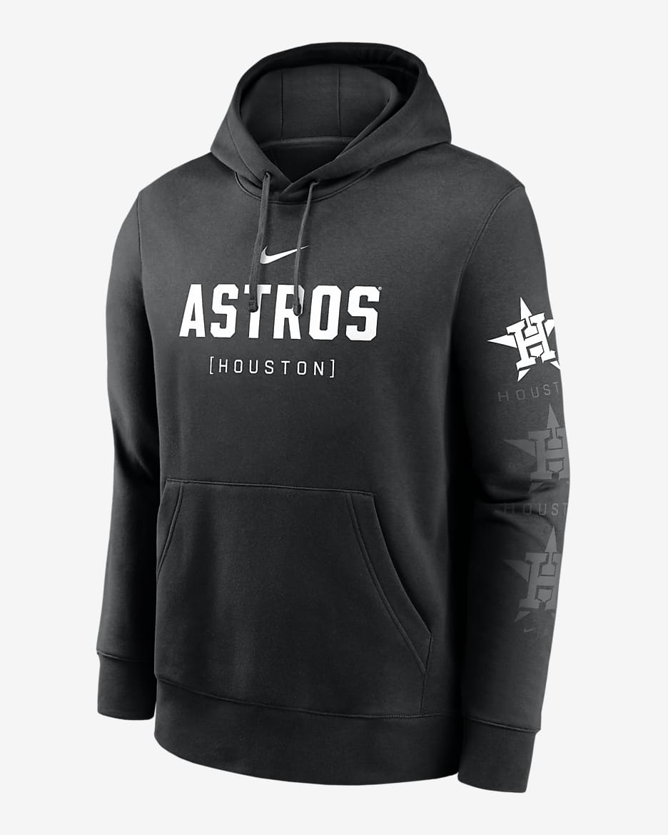 Houston Astros Fashion Club Men's Nike MLB Pullover Hoodie - Black