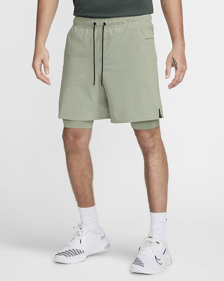 Shorts versátiles Dri-FIT de 18 cm 2 en 1 para hombre Nike Unlimited - Horizonte jade/Horizonte jade/Negro/Horizonte jade