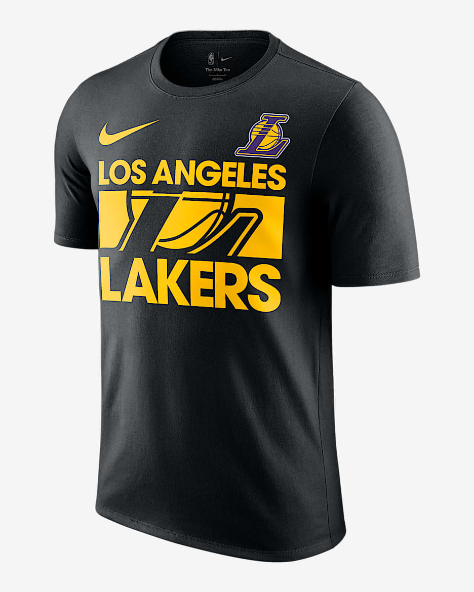 Ανδρικό T-Shirt Nike NBA Λος Άντζελες Λέικερς Courtside - Μαύρο