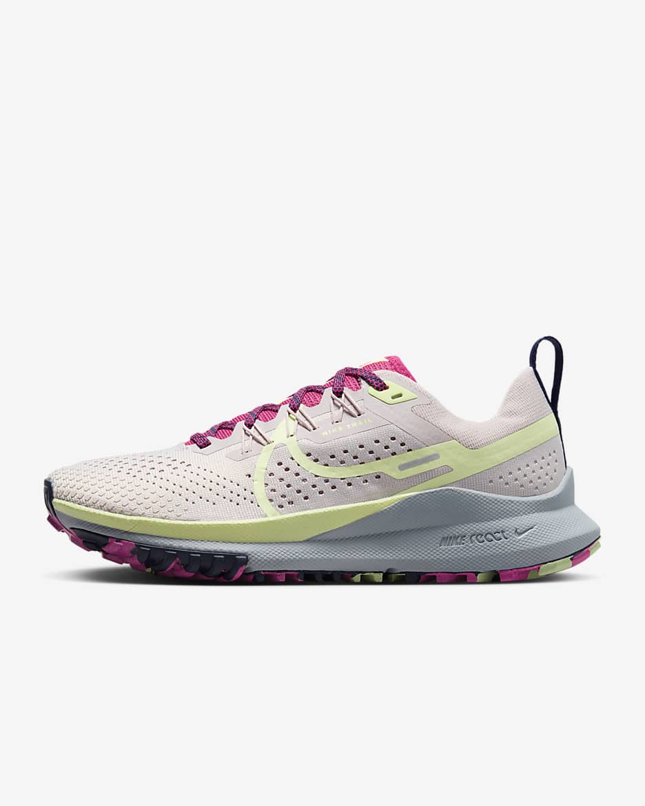 Nike Pegasus Trail 4 女款越野跑鞋 - Platinum Violet/Purple Ink/Fierce Pink/Luminous Green