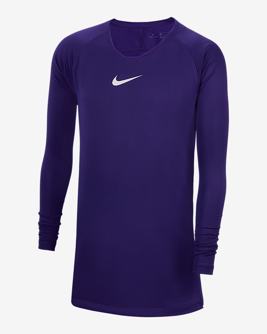 Nike Dri-FIT Park First Layer Kids' Soccer Jersey - Court Purple/White