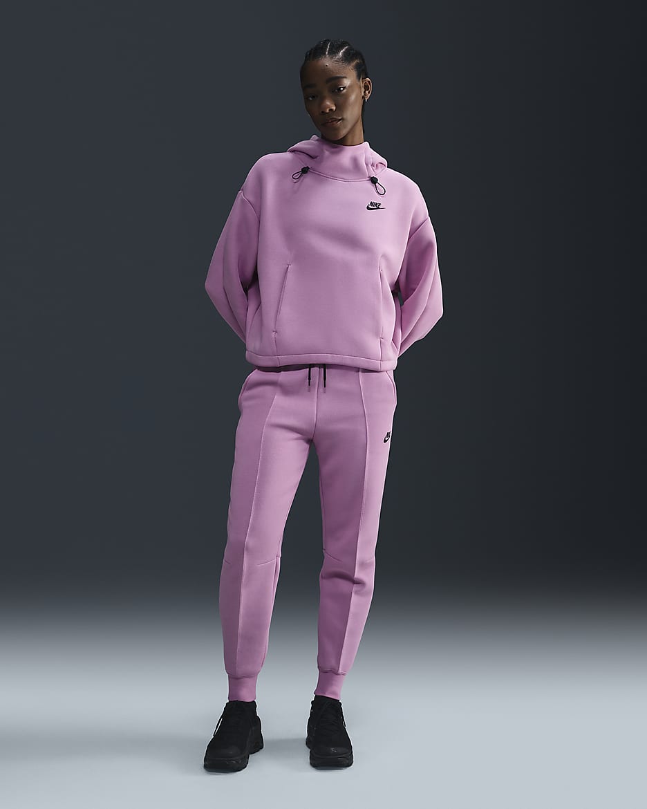 Nike Sportswear Tech Fleece Women's Mid-Rise Joggers - Beyond Pink/Black