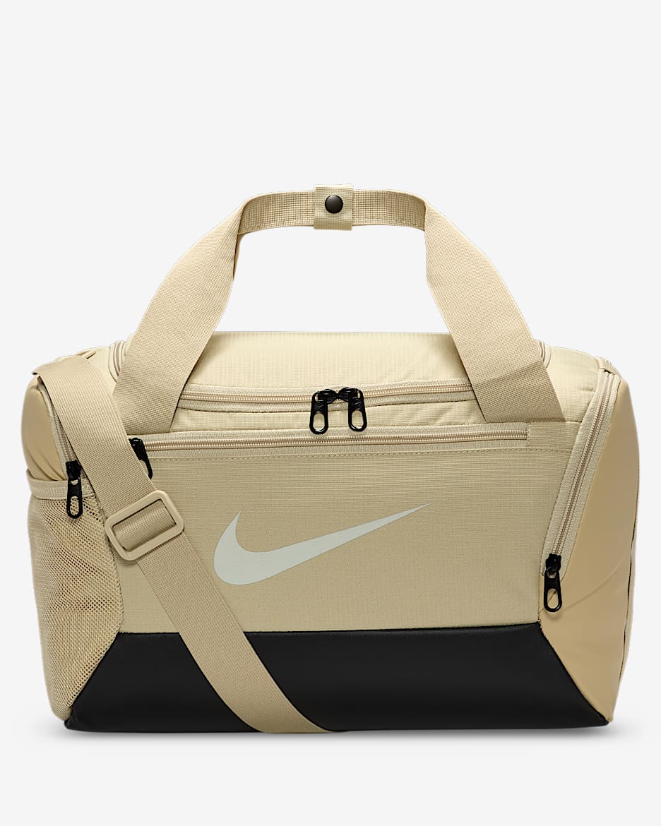 Nike Brasilia 9.5 Training Duffel Bag (Extra-Small, 25L) - Desert Khaki/Black/Sail