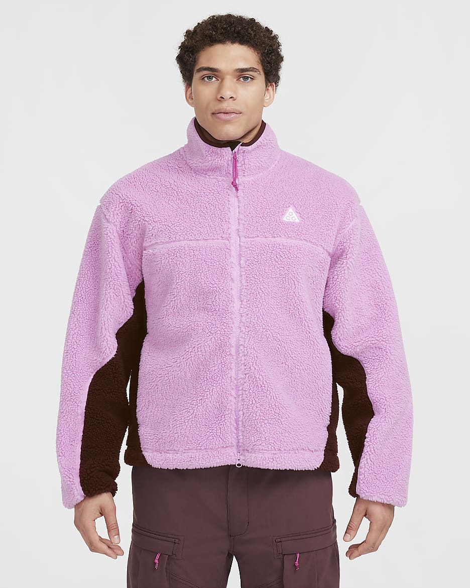 Nike ACG "Canwell Glacier" Men's Therma-FIT ADV Windproof Jacket - Beyond Pink/Burgundy Crush/Black/Summit White