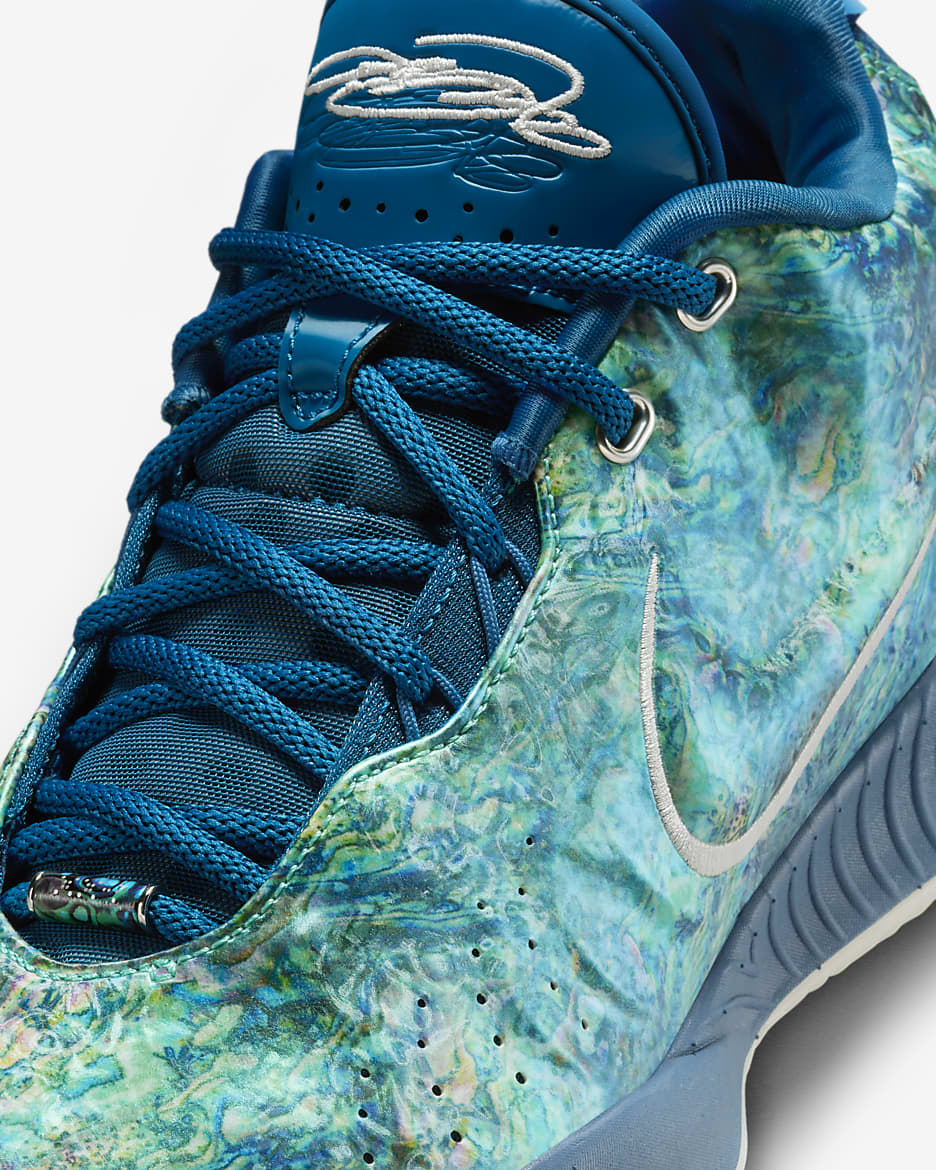 LeBron XXI Basketball Shoes - Industrial Blue/Photon Dust/Emerald Rise/Metallic Silver