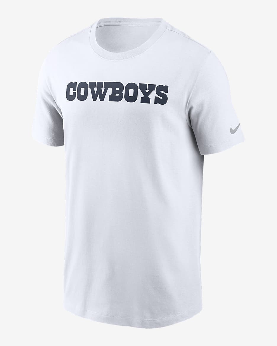 Dallas Cowboys Primetime Wordmark Essential Men's Nike NFL T-Shirt - White