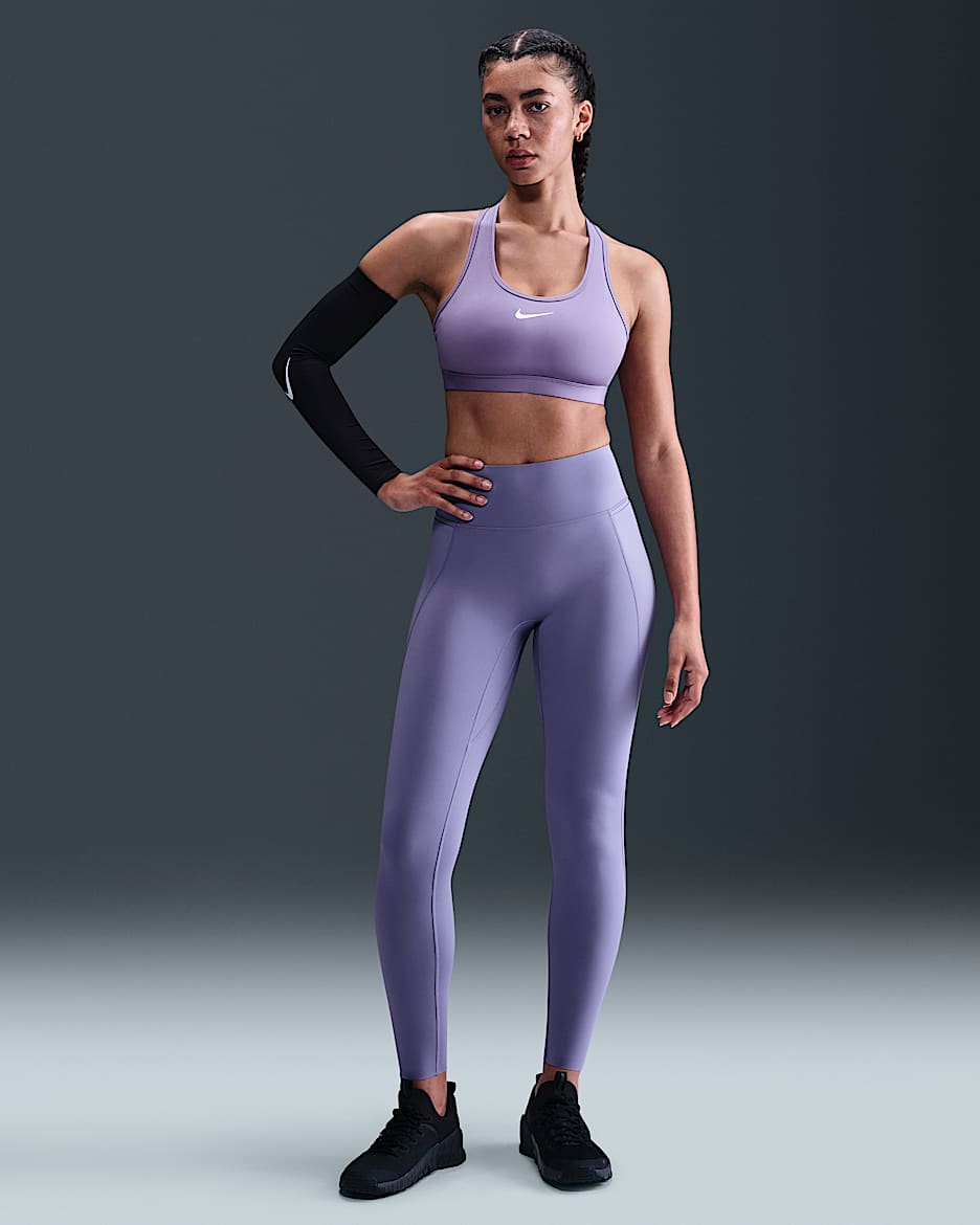 Nike Universa Women's Medium-Support High-Waisted Full-Length Leggings with Pockets - Dusty Amethyst/Canyon Purple/Sanded Purple