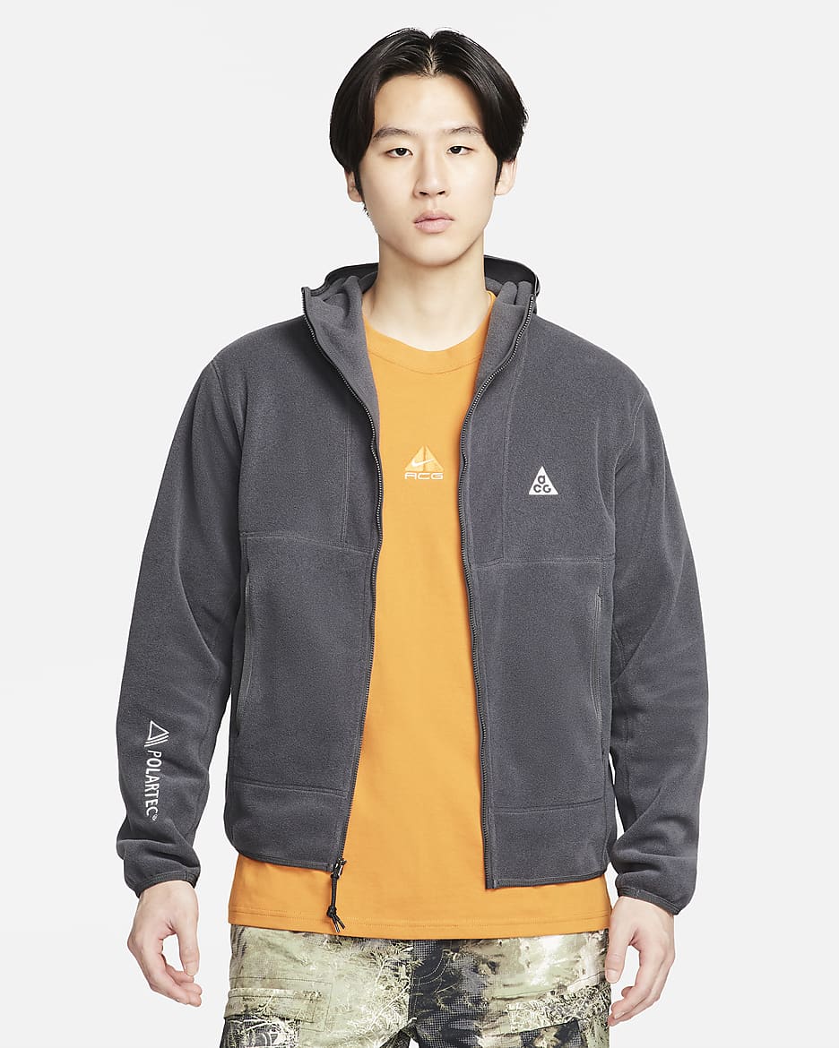 Nike ACG "Wolf Tree" Polartec® Men's Full-Zip Top - Anthracite/Summit White