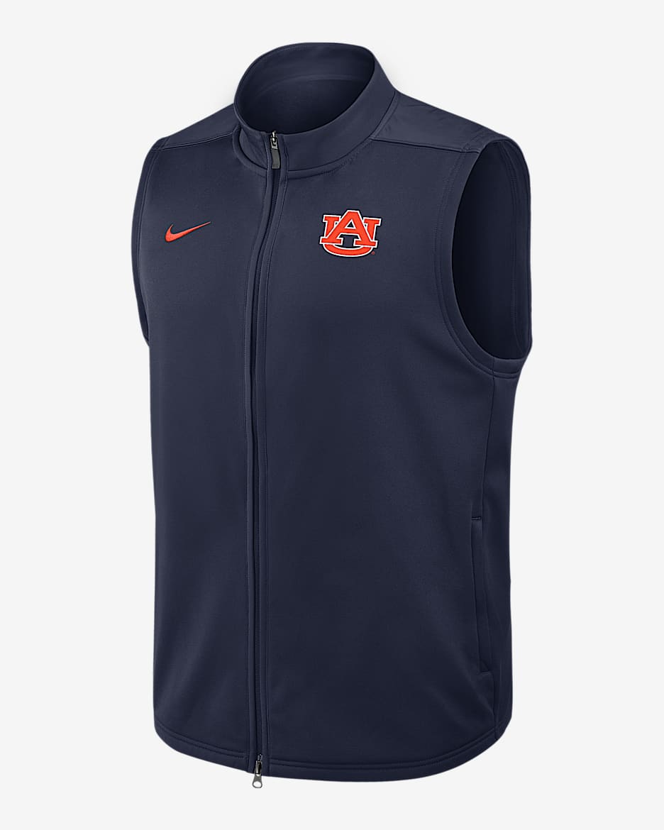 Auburn Victory Men's Nike Therma-FIT College Full-Zip Vest - Navy
