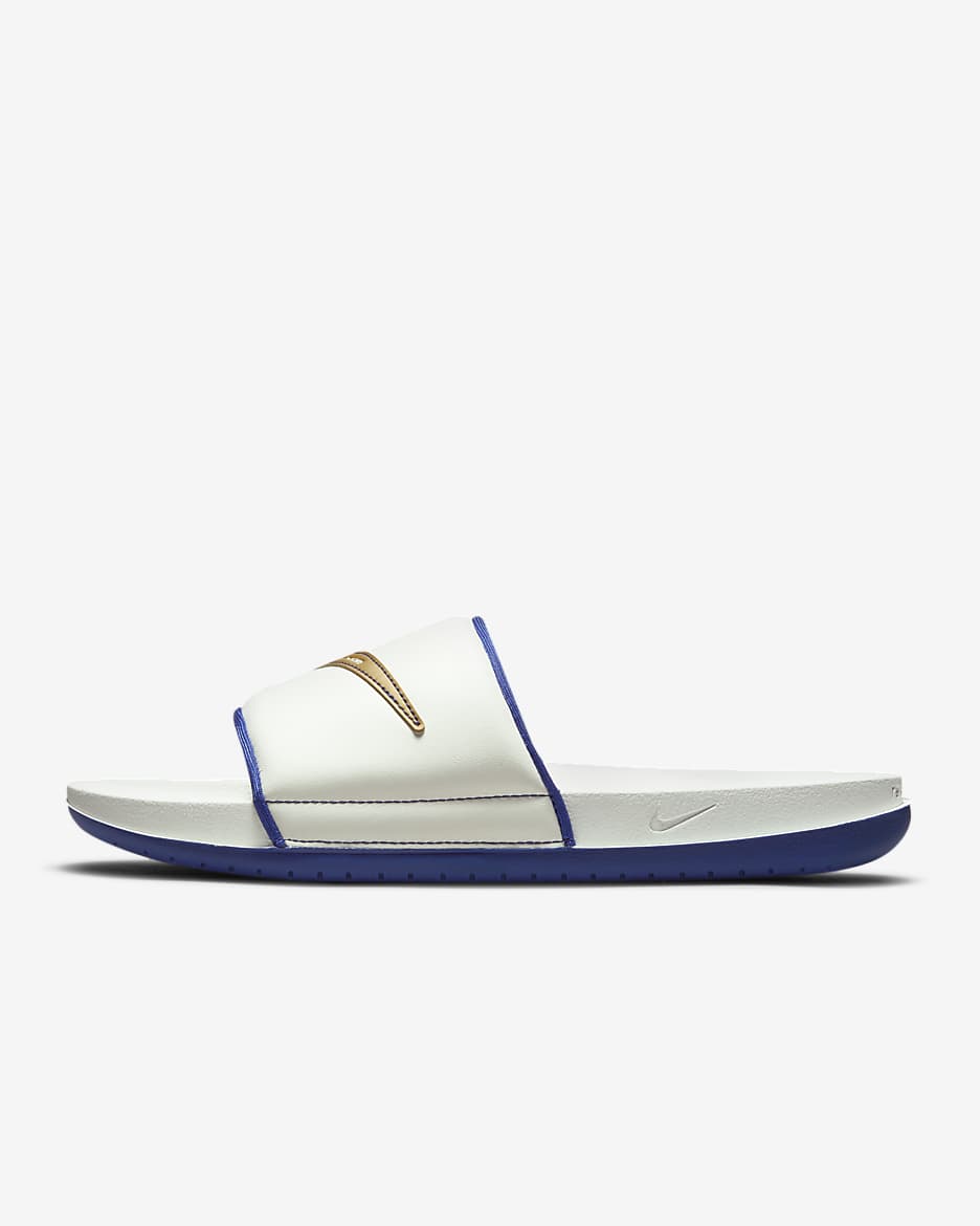 Nike Offcourt Men's Slides - Sail/Deep Royal Blue/Metallic Gold