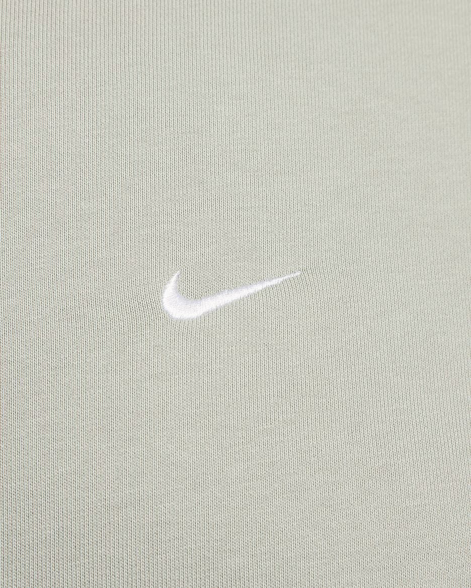 Nike Solo Swoosh Fleece-Rundhalsshirt für Herren - Jade Horizon/Weiß