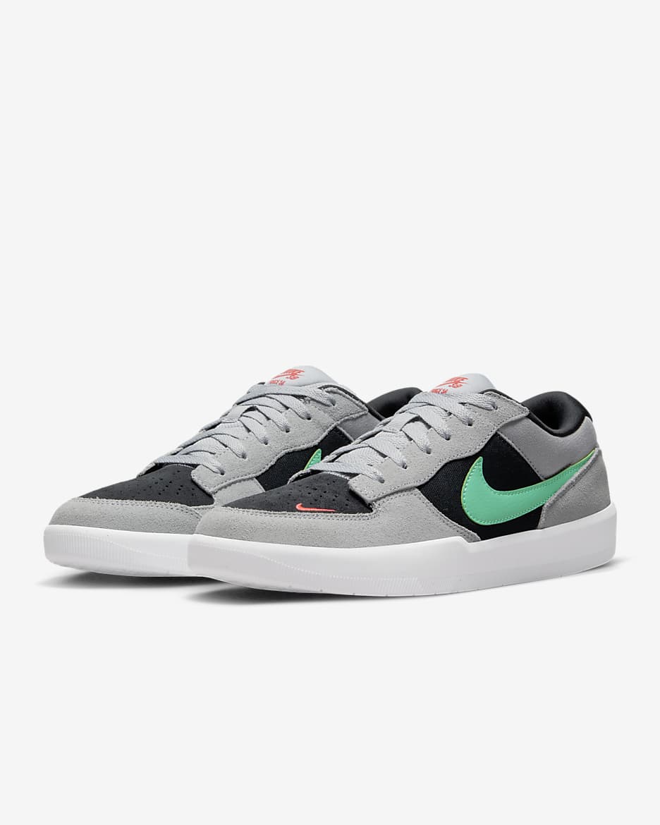 Nike SB Force 58 滑板鞋 - Wolf Grey/黑色/Wolf Grey/Light Menta