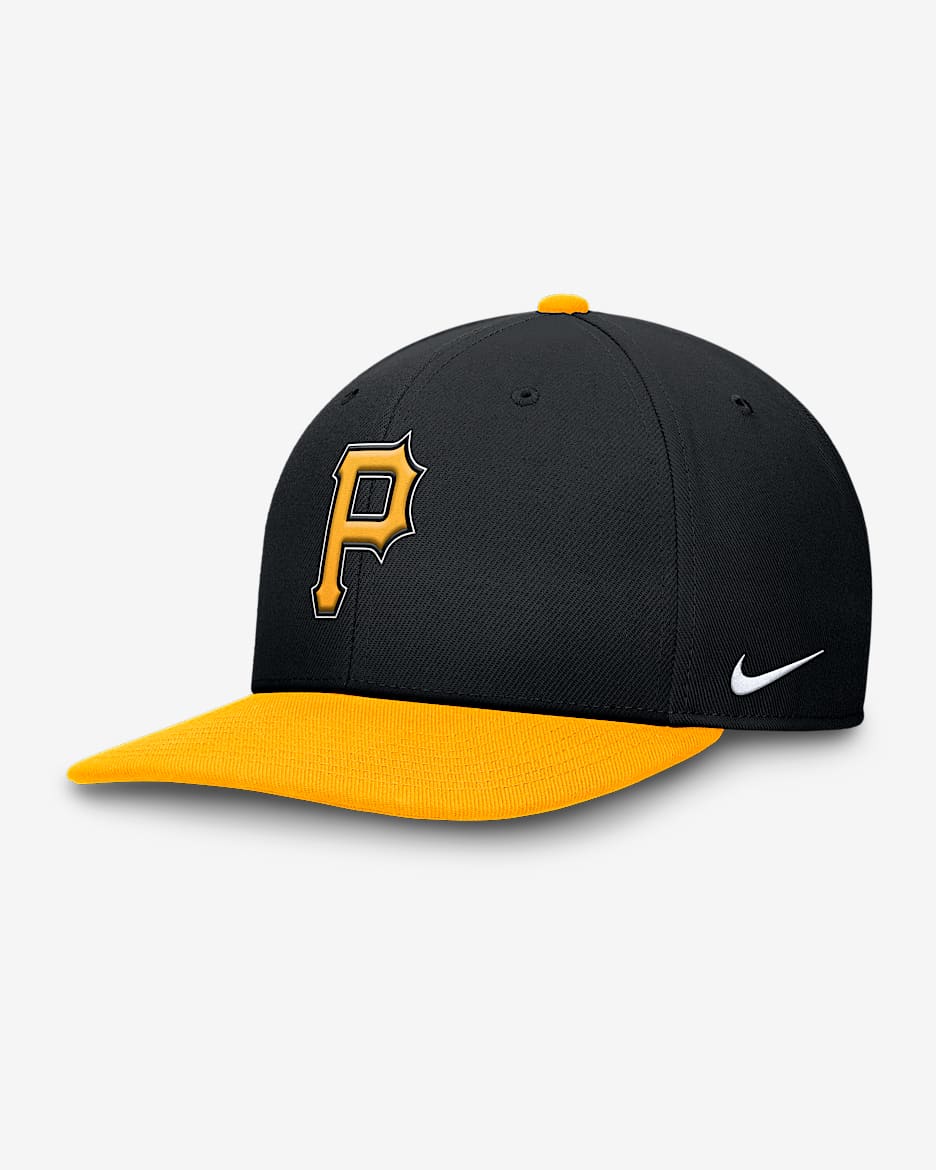 Gorra Nike Dri-FIT de la MLB ajustable para hombre Pittsburgh Pirates Pro - Negro