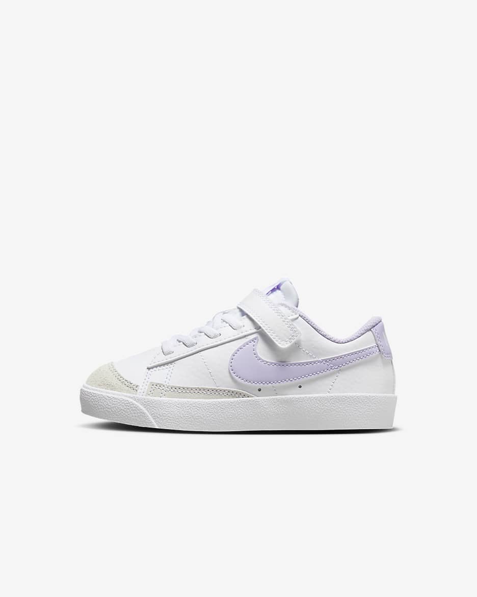 Nike Blazer 低筒 '77 小童鞋 - 白色/Lilac Bloom