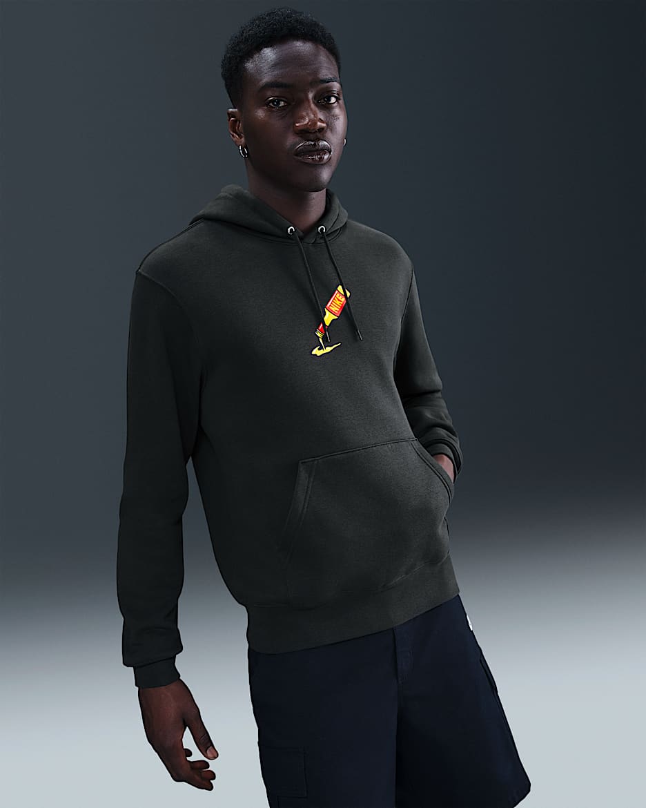Nike Sportswear Club Pullover Fleece Hoodie - Off Noir