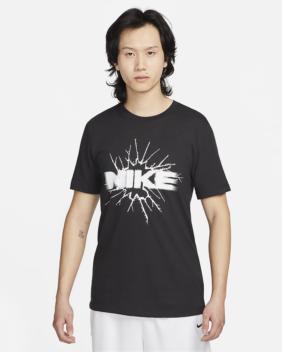 เสื้อยืดบาสเก็ตบอลผู้ชาย Nike Dri-FIT - ดำ
