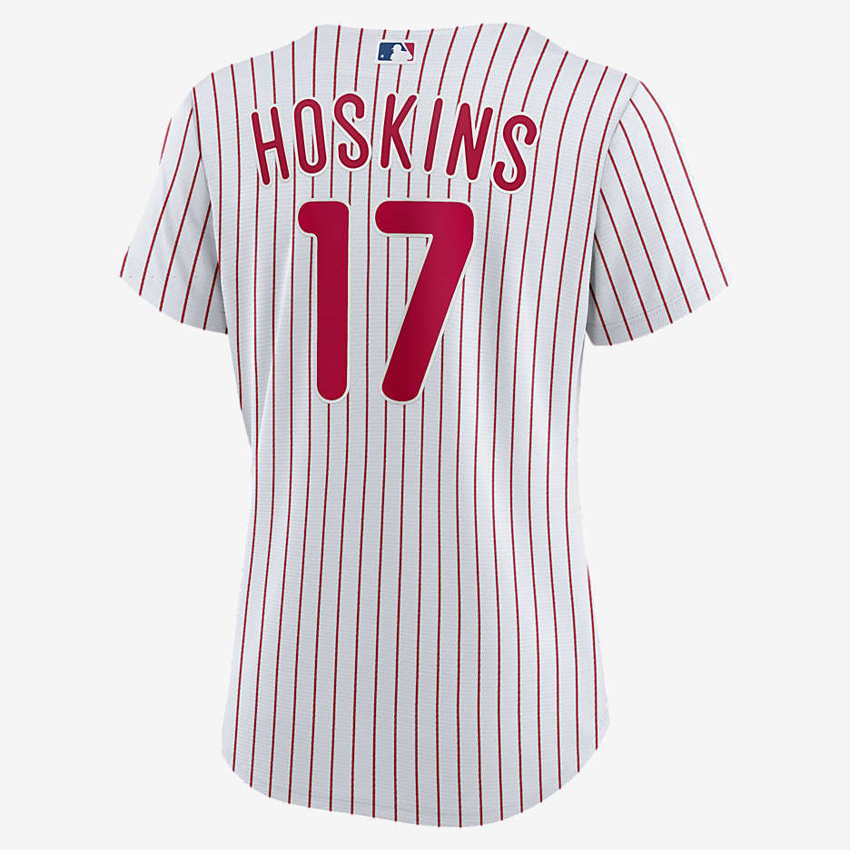 MLB Philadelphia Phillies (Rhys Hoskins) Women's Replica Baseball Jersey - White