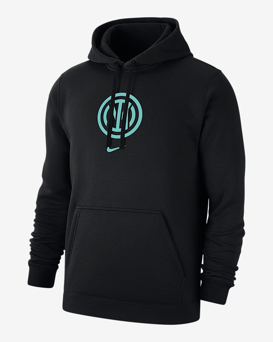 Inter Milan Club Men's Nike Soccer Fleece Pullover Hoodie - Black