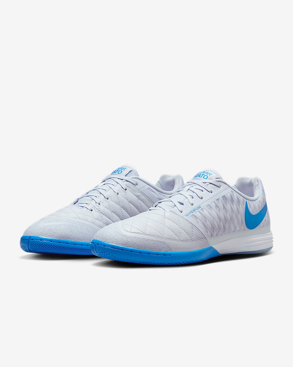 Nike Lunar Gato II Indoor Court Low-Top Football Shoes - Football Grey/Light Photo Blue