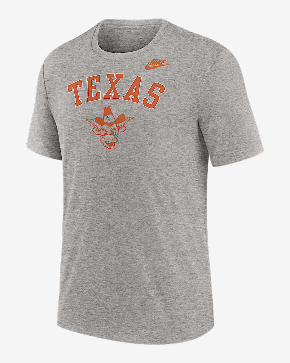 Playera universitaria Nike para hombre Texas Legacy Arch - Gris oscuro jaspeado