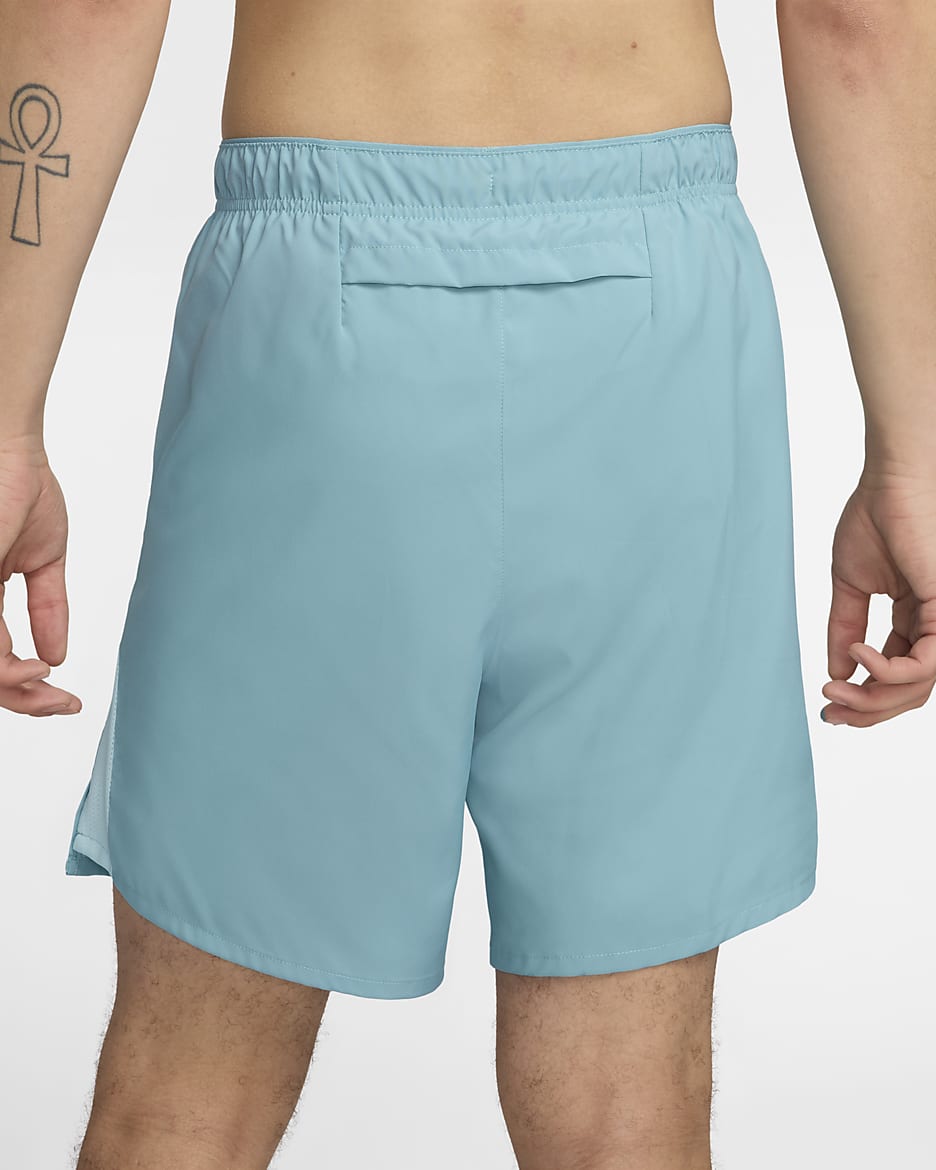 Nike Challenger Men's Dri-FIT 18cm (approx.) 2-in-1 Running Shorts - Denim Turquoise/Glacier Blue/Black